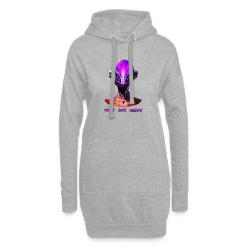 Ugly But Happy Alien Neon - Hoodie-Kleid - Grau meliert - Vorne