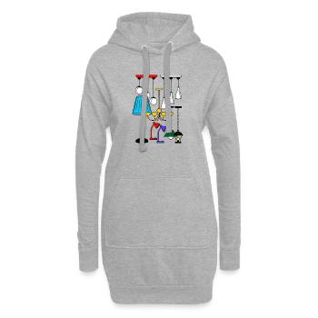 Beleuchtung Lampen Shop - Hoodie-Kleid - Grau meliert - Vorne