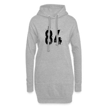 Nombre 84 - Sweat-shirt à capuche long Femme - gris chiné - Devant