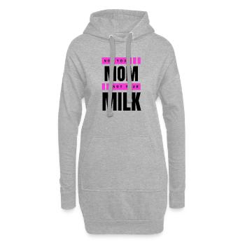 Pas ta mère Pas ton lait - Sweat-shirt à capuche long Femme - gris chiné - Devant