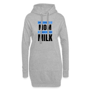 Pas ta mère Pas ton lait - Sweat-shirt à capuche long Femme - gris chiné - Devant
