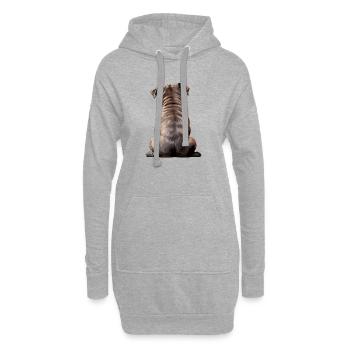 Staffordshire Bull Terrier - Sweat-shirt à capuche long Femme - gris chiné - Devant