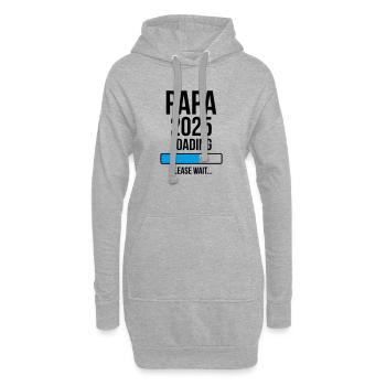 Papa 2025 Loading Bitte warten... - Hoodie-Kleid - Grau meliert - Vorne