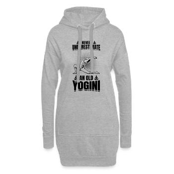 Yoga Oma - Hoodie-Kleid - Grau meliert - Vorne