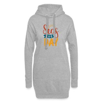 Mers Le Jour - Sweat-shirt à capuche long Femme - gris chiné - Devant
