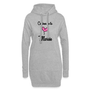 FREUNDIN. ZUKÜNFTIGE BRAUT. Junggesellinnenabschied. HOCHZEIT. MANNSCHAFT - Hoodie-Kleid - Grau meliert - Vorne