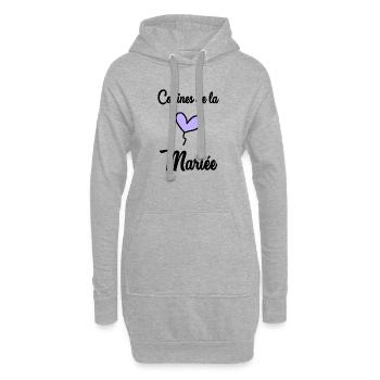 VERHEIRATETE FREUNDIN. ZUKÜNFTIGE BRAUT. Junggesellinnenabschied. TEAM BRIDAL - Hoodie-Kleid - Grau meliert - Vorne