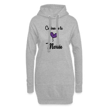 MARIEE. FUTURE MARIEE. EVJF - Sweat-shirt à capuche long Femme - gris chiné - Devant