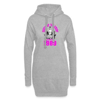 Maillot de tennis anniversaire femme anniversaire 1989 - Sweat-shirt à capuche long Femme - gris chiné - Devant