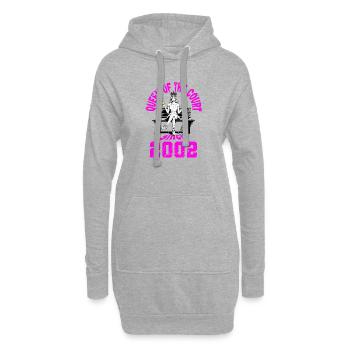 Maillot de tennis anniversaire femme 2002 - Sweat-shirt à capuche long Femme - gris chiné - Devant