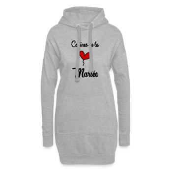 WEDDING. BRIDE-TO-BE. Bachelorette party. TEAM. TEAM MARIEE - Hoodie Dress - heather grey - Front