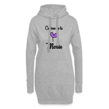 GERADE VERHEIRATET. Junggesellinnenabschied. VALENTINSTAG. PAAR - Hoodie-Kleid - Grau meliert - Vorne