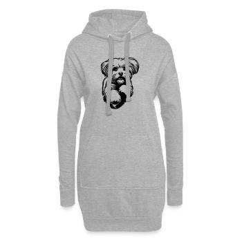 Bolonka Zwetna - Sweat-shirt à capuche long Femme - gris chiné - Devant