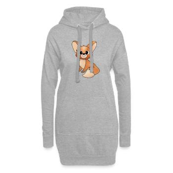 Füchschen - Hoodie-Kleid - Grau meliert - Vorne