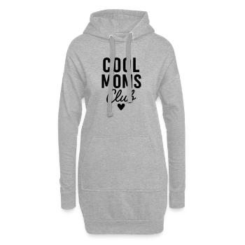Club des mamans cool - Sweat-shirt à capuche long Femme - gris chiné - Devant