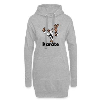 Karate Hase - Hoodie-Kleid - Grau meliert - Vorne