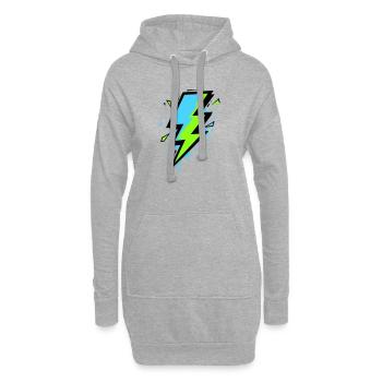 Strahl der modernen Elektrizität - Hoodie-Kleid - Grau meliert - Vorne