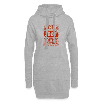 Made in 1987 Edition Limitée Vintage - Sweat-shirt à capuche long Femme - gris chiné - Devant