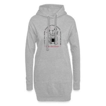 Citations romantiques drôles de café pour la Saint-Valentin rétro - Sweat-shirt à capuche long Femme - gris chiné - Devant