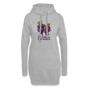 Feine Traubenbande mit Stil - Hoodie-Kleid - Grau meliert - Vorne