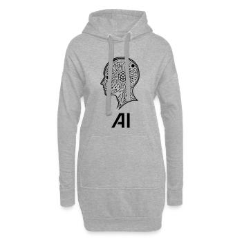 artificial intelligence - Hoodie Dress - heather grey - Front