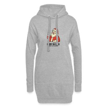 Merci à toi - Sweat-shirt à capuche long Femme - gris chiné - Devant