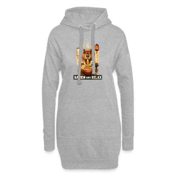 Kawaii Capybara Ramen Nudeln Japan Retro - Hoodie-Kleid - Grau meliert - Vorne