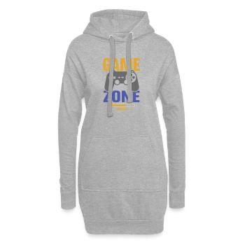 Gamer - Charge de la zone de jeu... - Sweat-shirt à capuche long Femme - gris chiné - Devant