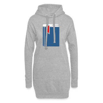 Buch Symbol Icon Blau - Hoodie-Kleid - Grau meliert - Vorne