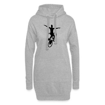 Artistic cycling, artistic cycling, indoor cycling - Hoodie Dress - heather grey - Front