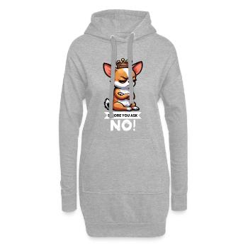 Avant de demander Chihuahua Chihuahuabesitzer Chi - Sweat-shirt à capuche long Femme - gris chiné - Devant