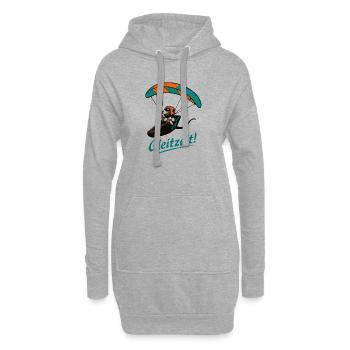 Gleizeit Paragliding Mascot - Hoodie-Kleid - Grau meliert - Vorne