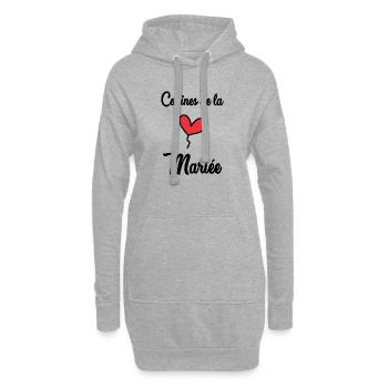 EVJF. MARIEE. TEAM. TEAM MARIEE. FUTURE MARIEE - Sweat-shirt à capuche long Femme - gris chiné - Devant