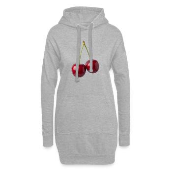 Kirsche Kirschen Cherry Shirt, hoodie, Tasche, Mug - Hoodie-Kleid - Grau meliert - Vorne