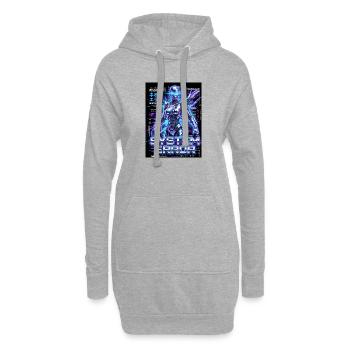 System Error Neon Cyborg - Hoodie Dress - heather grey - Front