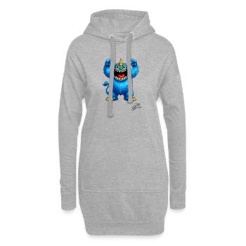 Le Gardien des Cœurs Bleus - Sweat-shirt à capuche long Femme - gris chiné - Devant