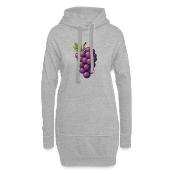 Trauben - Hoodie-Kleid - Grau meliert - Vorne