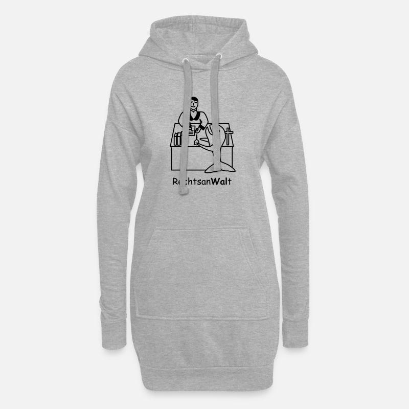 TIB_An-Wal-t - Hoodie-Kleid - Grau meliert