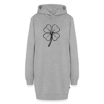 Trèfle à quatre feuilles Chance - illumination - Sweat-shirt à capuche long Femme - gris chiné - Devant