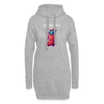 Blade 3D Drama Brille - Hoodie-Kleid - Grau meliert - Vorne