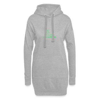 Nerd Witz Entwickler Humor exe ausführen Coder - Hoodie-Kleid - Grau meliert - Vorne