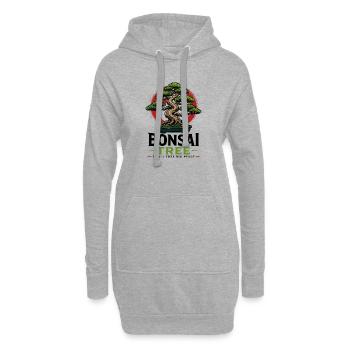 Bonsaï Plante Bonsaï Japonaise - Sweat-shirt à capuche long Femme - gris chiné - Devant