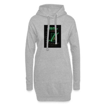 Neon 5M Scalping Chart - Hoodie Dress - heather grey - Front