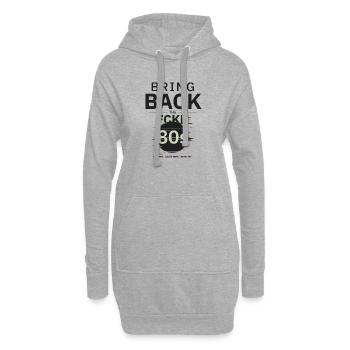 RetourTheFCKN80s - Sweat-shirt à capuche long Femme - gris chiné - Devant