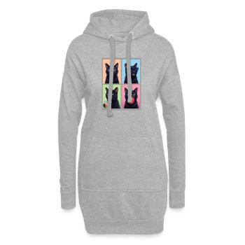 Cats Bombay Cat - Sweat-shirt à capuche long Femme - gris chiné - Devant