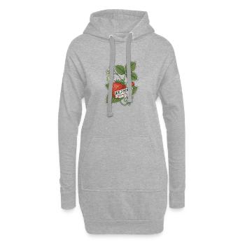 Aventures botaniques vintage de baies sauvages - Sweat-shirt à capuche long Femme - gris chiné - Devant