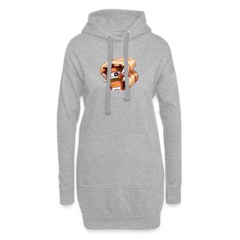 Comic Figur II - Hoodie-Kleid - Grau meliert - Vorne