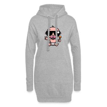 Baby Cool Pink - Hoodie-Kleid - Grau meliert - Vorne