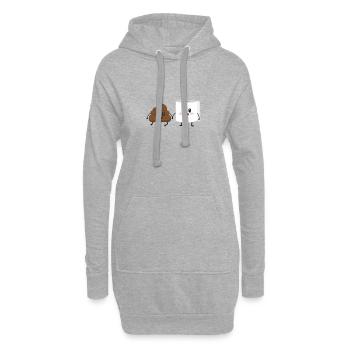 Couple Cadeau Mignon Merde Papier toilette Merde Couple - Sweat-shirt à capuche long Femme - gris chiné - Devant