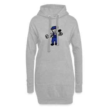 Handwerker - Hoodie-Kleid - Grau meliert - Vorne
